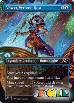 Vnwxt Verbose Host Borderless 0356 MTG Aetherdrift Rare NP Foil - Image 1