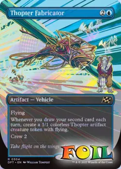 Thopter Fabricator Borderless 0304 MTG Aetherdrift Rare NP Foil - Image 1