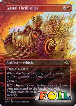 Gastal Thrillroller Borderless 0313 MTG Aetherdrift Rare NP Foil - Image 1