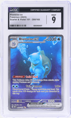 2023 Pokemon Scarlet and Violet 151 Blastoise Ex CGC 9 - Image 1