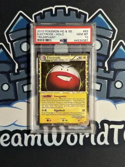 2010 POKEMON HG & SS PRIME ELECTRODE HOLO TRIUMPHANT #93 PSA GEM MT 10 💎 - Image 1