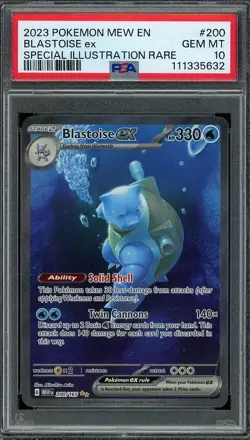 2023 Pokemon 151 200/165 BLASTOISE ex SIR PSA 10 Gem Mint - Image 1