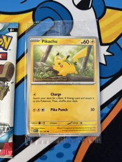 Pikachu 025/165 Pokemon Together 151 Stamped Promo SEALED - Image 1