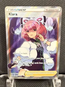 Pokemon Klara SWSH302 Full Art Trainer Sword & Shield Promo - Image 1