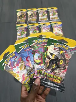 Pokemon Evolving Skies Sleeved Booster Packs - Full Art Set (x4 Packs). - Image 2