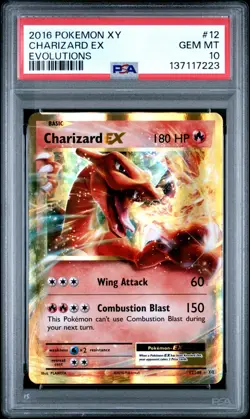 Charizard EX 12/108 Pokemon XY: Evolutions Holo PSA 10 - Image 1