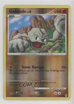 Geodude Reverse Foil Pokemon Platinum Arceus #65 2009 - Image 1
