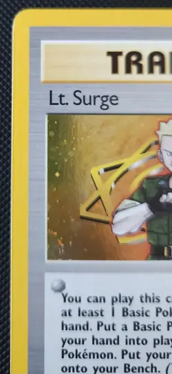 Pokemon Gym Heroes Lt. Surge 1st Edition Trainer - 17/132 - Image 5