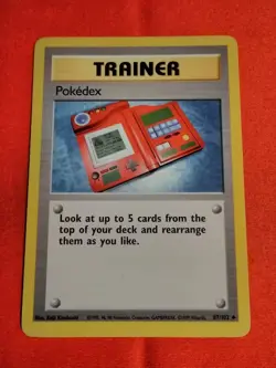 Pokemon Base Set Pokedex Trainer Uncommon (87/102) Rare - Unplayed Mint+ - Image 1