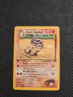 Pokemon Vintage 1st Edition Brock's Sandslash 36/132 Gym Challenge - Image 1