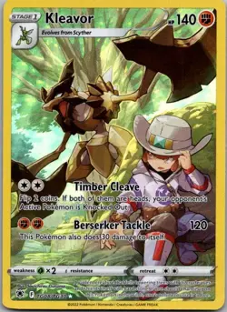Pokemon TCG Kleavor Ultra Rare Astral Radiance Trainer Gallery TG08/TG30 LP - Image 1