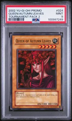 2002 YU-GI-OH! PROMO TP2-TOURNAMENT PACK 2 #024 QUEEN OF AUTUMN LEAVES PSA 9 - Image 1