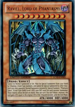 Yugioh Raviel, Lord of Phantasms LC02-EN003 Limited Edition Ultra Rare NM - Image 1