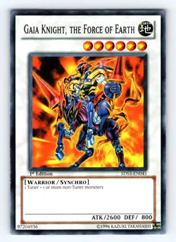 Yugioh Gaia Knight, the Force of Earth 5DS3-EN041 1st Edition Common - LP 💎 - Image 1
