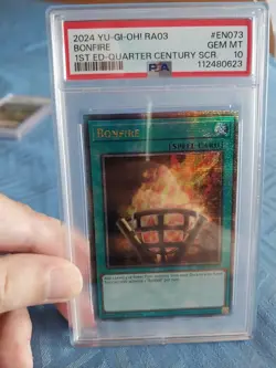 Yu-Gi-Oh! Bonfire RA03-EN073 Quarter Century Secret Rare 1st Edition PSA10 - Image 3