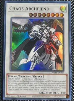 Yugioh 1x Chaos Archfiend Ultra Rare PHHY-EN039 Photon Hypernova 1st Edition NM - Image 1