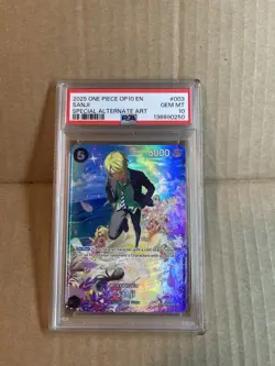 One Piece CCG Royal Blood Sanji Card ST14-003 SP Psa10 - Image 1