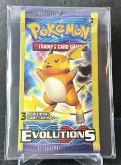 POKEMON XY EVOLUTIONS 3-CARD MINI BOOSTER PACK RAICHU ART. - Image 1