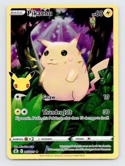 Pokemon Pikachu TCG Celebrations Card 005/025 25th Anniversary HOLO - Image 1