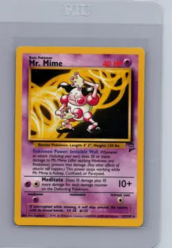 Mr Mime 27/130 Non-Holo Rare Base Set 2 Pokemon Card LP - Image 1