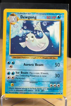 Dewgong 25/102 Base Set Unlimited Vintage Pokemon Card TCG LP - Image 1
