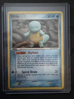 Pokemon TCG Ditto Squirtle EX Delta Species Card 64/113 - Image 1