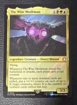 The Wise Mothman (Surge Foil) Universes Beyond: Fallout MTG NM Magic Card - Image 1