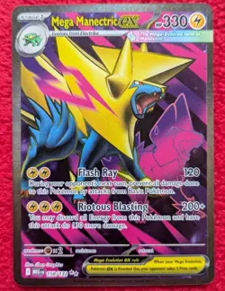 Pokemon Card Mega Manectric EX Mega Evolution Ultra Rare Art 158/132 Nintendo - Image 1