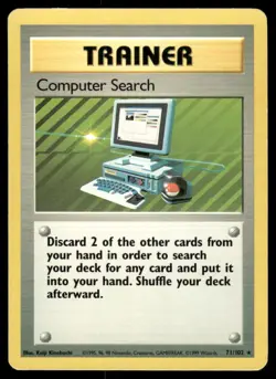 Pokemon Cards Computer Search 71/102 UNLIMITED Base Set WOTC Rare LP - Image 1