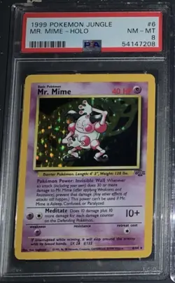 Pokemon TCG Mr. Mime Jungle Holo Card 6/64 - Image 1