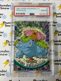⚡❄ 1999 Pokemon Topps TV #3 Venusaur PSA 10 - Image 1