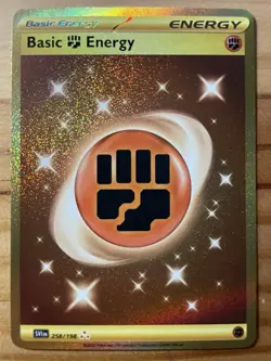 Pokemon TCG Basic Fighting Energy 258/198 Scarlet & Violet - Gold Secret Rare NM - Image 2