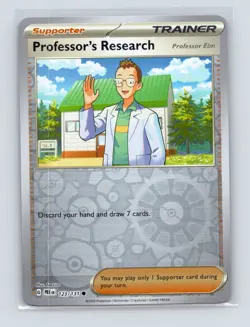 Pokemon TCG Professor's Research 123/131 Prismatic Evolutions Reverse Holo NM - Image 1