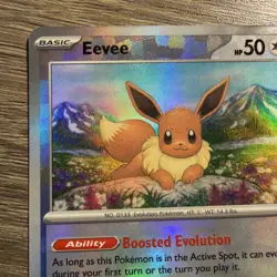 Pokemon Eevee TCG Master Ball Pattern 074/131 Prismatic Evolutions Holo Card - Image 2