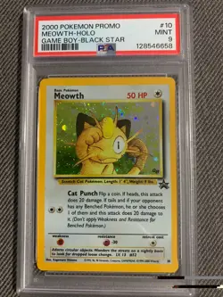 2000 Pokemon Meowth Game Boy Black Star Promo - Image 1
