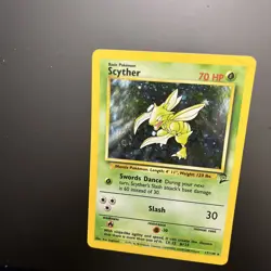 Pokemon TCG Scyther 017/130 1999-2000 Base Set 2 Holo Rare Unlimited NM/LP+ - Image 5
