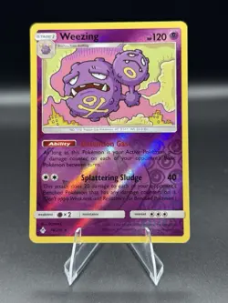 Pokemon TCG SM Unbroken Bonds Weezing 74/214 Reverse Holo Rare NM - Image 1