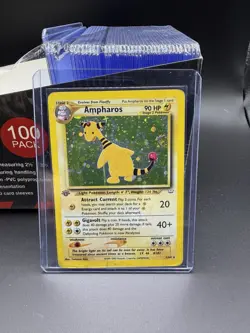 Ampharos - 1/64 - Pokemon Neo Revelation 1st Edition Holo Rare WOTC HP CREASE - Image 4