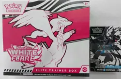 Pokemon White Flare ETB + Black Bolt Booster Bundle (Sealed) - Image 1