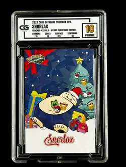 2024 Pokemon CG 10 Pristine SNORLAX Christmas Data TCG XMAS Holiday CGC PSA 2 - Image 1