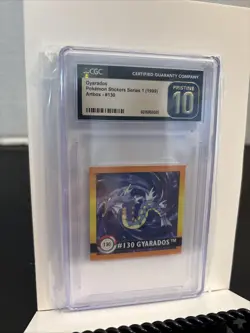 1999 Pokemon Gyarados Sticker Series 1 Artbox 130 Cgc 10 PRISTINE - Image 1