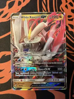 Pokemon TCG White Kyurem GX 48/70 Dragon Majesty Ultra Rare Holo MP-LP - Image 1