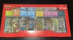 Pokemon TCG Scarlet Violet Prismatic Evolutions 8 Mini Tins NEW Sealed Box - Image 2