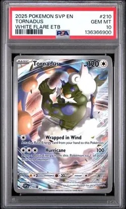 2025 POKEMON SVP EN-SV BLACK STAR PROMO #210 TORNADUS PSA 10 - Image 1