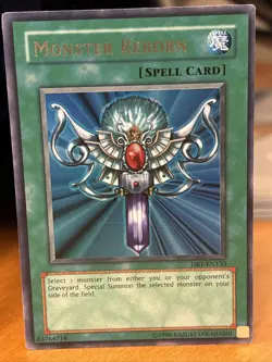 YuGiOh! TCG Monster Reborn DB1-EN133 Ultra Rare Dark Beginning 1 NM - Image 1