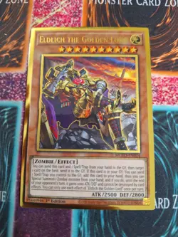 Yu-Gi-Oh! Eldlich the Golden Lord MGED-EN024 Premium Gold Rare 1st Edition NM a1 - Image 1