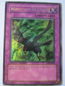 Yugioh! Windstorm of Etaqua Soi-Ense3 Secret Rare Light Play!! - Image 1