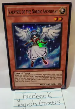 YUGIOH VALKYRIE OF THE NORDIC ASCENDANT STOR SUPER LIGHT PLAYED - Image 1