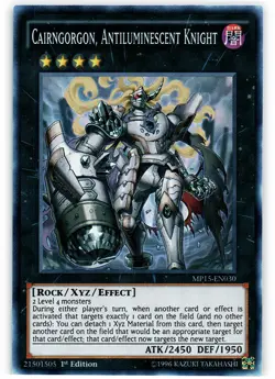 Yugioh! LP Cairngorgon, Antiluminescent Knight - MP15-EN030 - Super Rare - 1st E - Image 1
