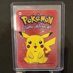 Vintage Rare Pikachu #025 2000 Pokemon Vending Prism Holo Sticker Card - Image 1